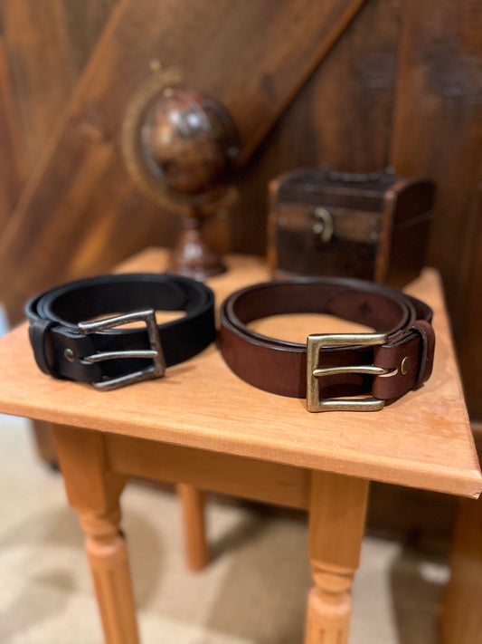 Full Grain Leather Belt Black