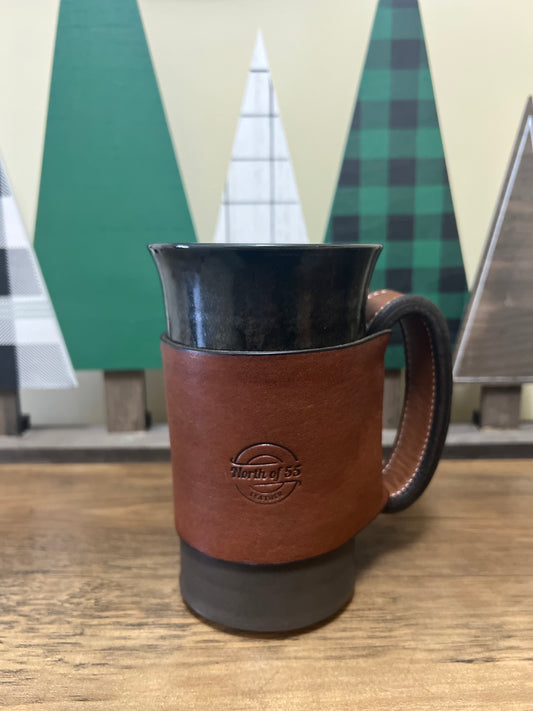 Leather Wrapped Ceramic Mug