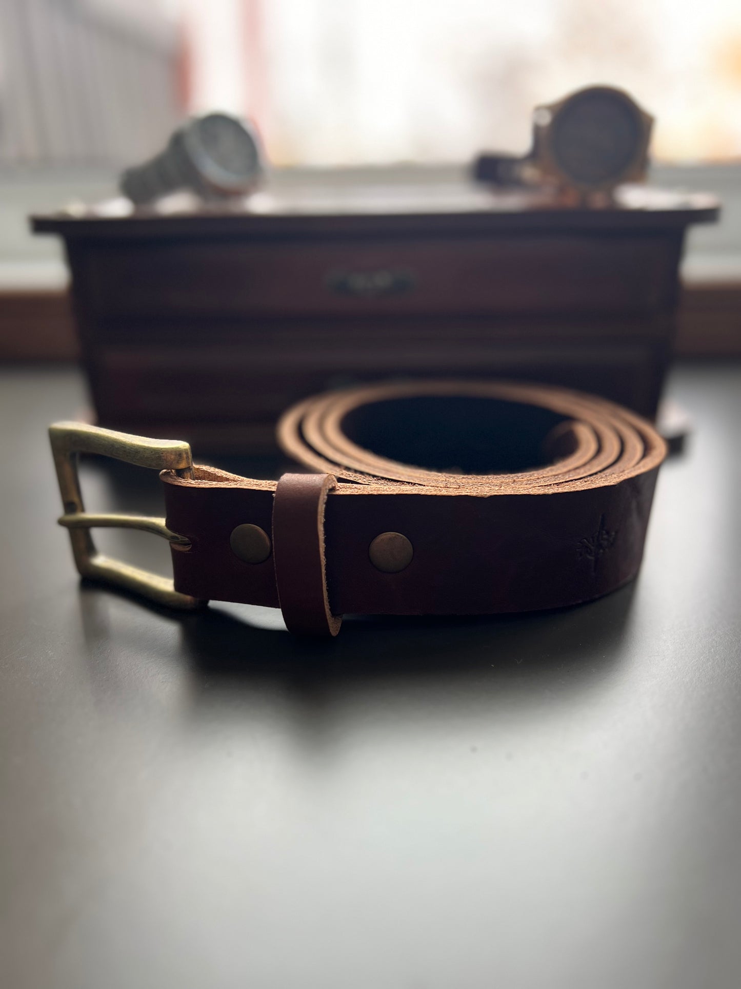 Full Grain Leather Belt Brown